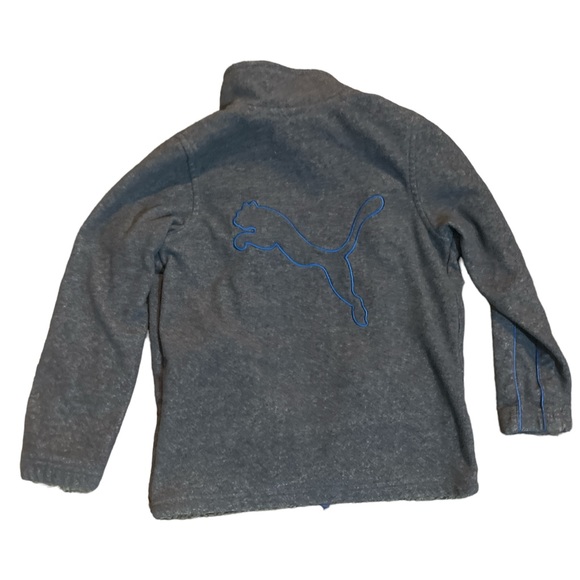 Blue and Grey Puma Zip up Jacket for Kids - Picture 4 of 4